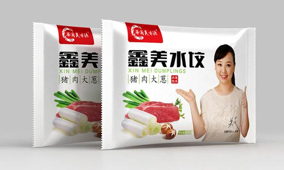 明星代言的速冻水饺包装设计,上海包装设计公司,食品包装设计公司