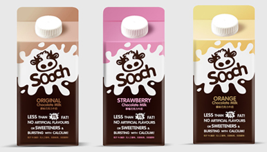 SOOCH牛奶饮料包装设计，饮料包装设计公司,上海包装设计公司