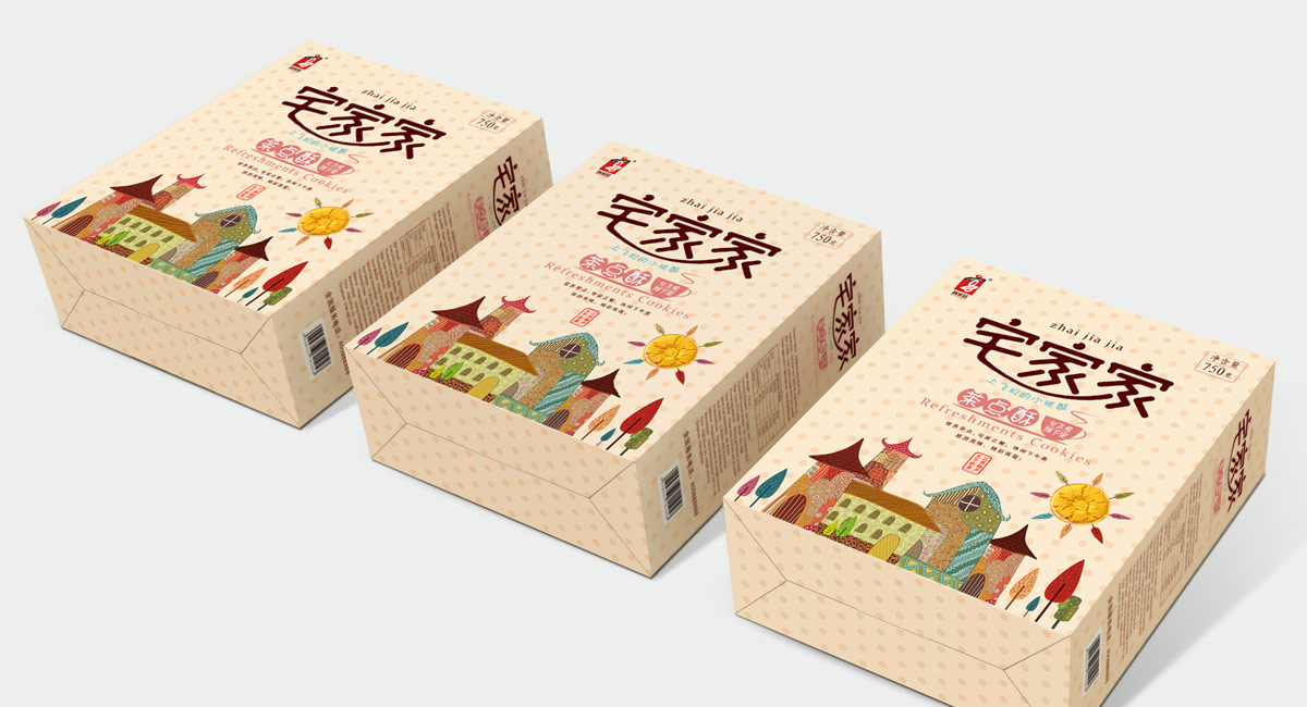 高家庄桃酥新品包装策划设计，上海休闲食品包装设计，上海包装设计公司，传统食品包装设计公司、桃酥特色包装盒策划设计