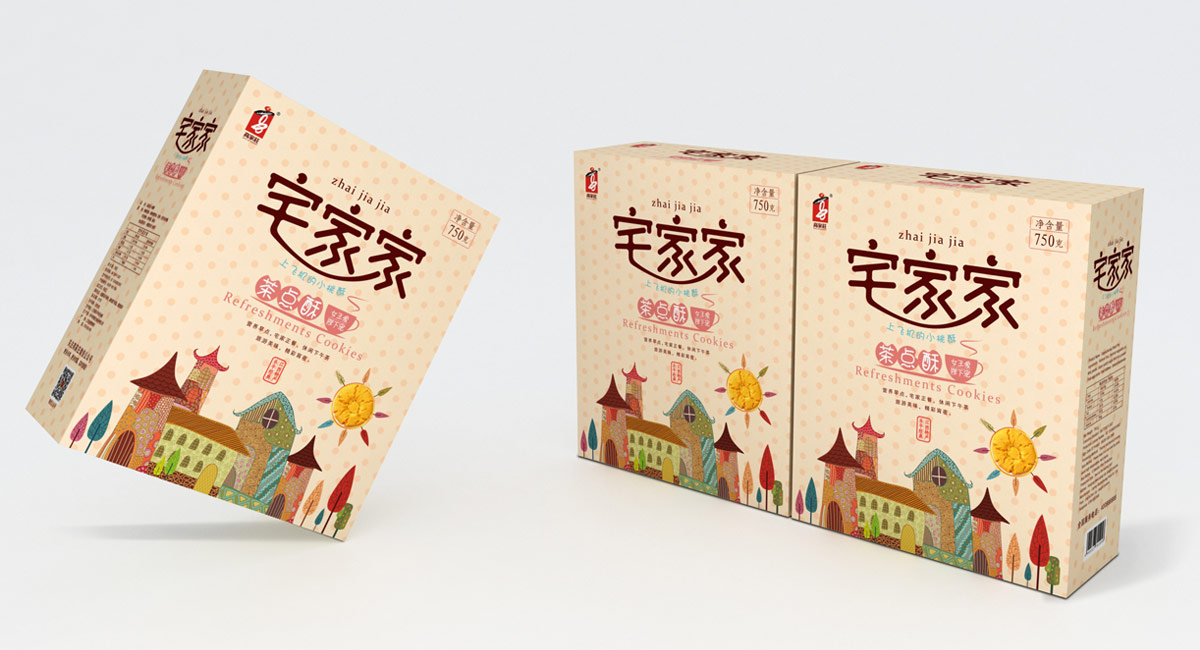 高家庄桃酥新品包装策划设计，上海休闲食品包装设计，上海包装设计公司，传统食品包装设计公司、桃酥特色包装盒策划设计